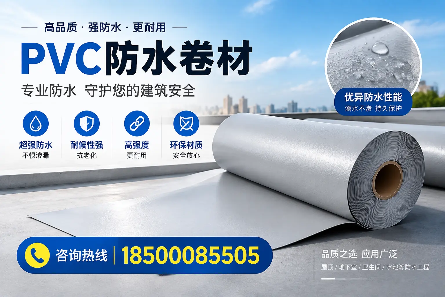 重庆郊县地区pvc防水卷材的市场现状与发展趋势